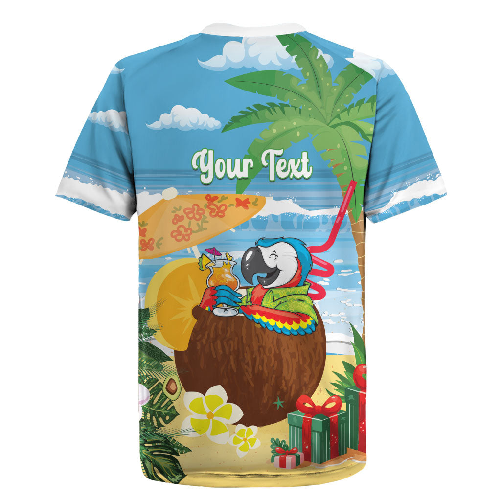 Chilling Parrot Hawaii Summer Christmas Personalized Rugby Jersey It's 5 O'Clock Somewhere Beachy Vibes LT14 - Polynesian Pride