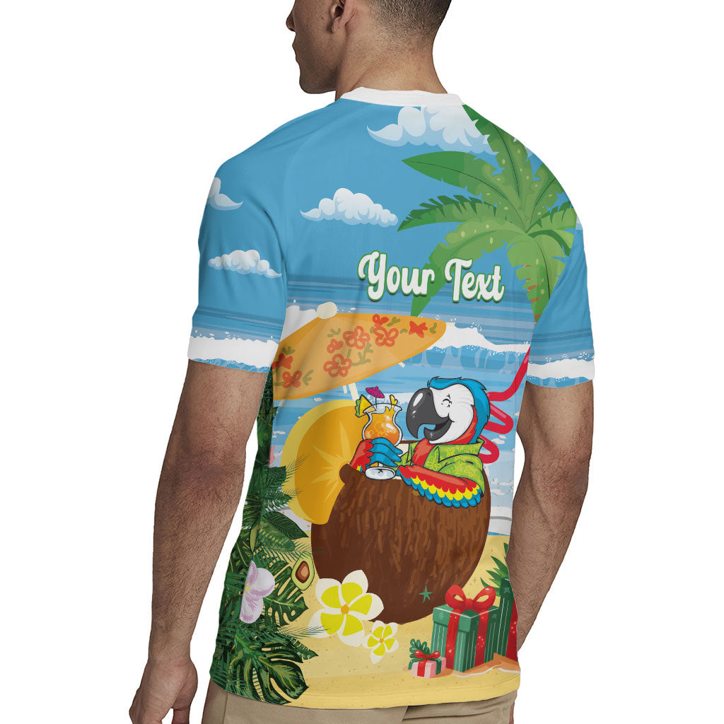 Chilling Parrot Hawaii Summer Christmas Personalized Rugby Jersey It's 5 O'Clock Somewhere Beachy Vibes LT14 - Polynesian Pride
