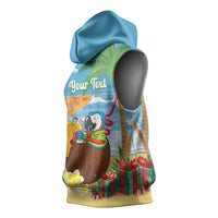 Chilling Parrot Hawaii Summer Christmas Personalized Sleeveless Hoodie It's 5 O'Clock Somewhere Beachy Vibes