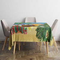 Chilling Parrot Hawaii Summer Christmas Personalized Tablecloth It's 5 O'Clock Somewhere Beachy Vibes LT14 - Polynesian Pride