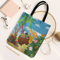 Chilling Parrot Hawaii Summer Christmas Personalized Tote Bag It's 5 O'Clock Somewhere Beachy Vibes