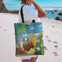 Chilling Parrot Hawaii Summer Christmas Personalized Tote Bag It's 5 O'Clock Somewhere Beachy Vibes