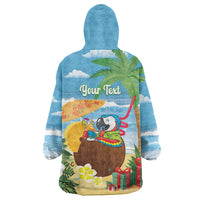 Chilling Parrot Hawaii Summer Christmas Personalized Wearable Blanket Hoodie It's 5 O'Clock Somewhere Beachy Vibes LT14 - Polynesian Pride
