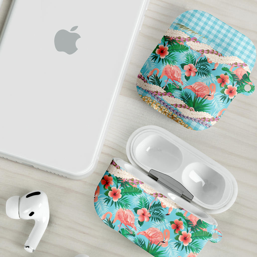 Flamingo Hawaii Summer AirPods Case Hawaiian Lei Pakala Motifs Tropical Style LT14 - Polynesian Pride