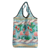 Flamingo Hawaii Summer Grocery Bag Hawaiian Lei Pakala Motifs Tropical Style LT14 - Polynesian Pride