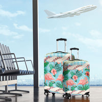 Flamingo Hawaii Summer Luggage Cover Hawaiian Lei Pakala Motifs Tropical Style