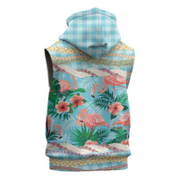 Flamingo Hawaii Summer Sleeveless Zip Hoodie Hawaiian Lei Pakala Motifs Tropical Style LT14 - Polynesian Pride