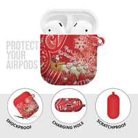 New Zealand Christmas In July AirPods Case Funny Santa Sheep Meri Kirihimete Red LT14 - Polynesian Pride