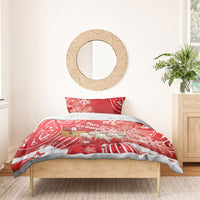 New Zealand Christmas In July Bedding Set Funny Santa Sheep Meri Kirihimete Red LT14 - Polynesian Pride