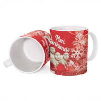 New Zealand Christmas In July Personalised Ceramic Mug Funny Santa Sheep Meri Kirihimete Red LT14 - Polynesian Pride