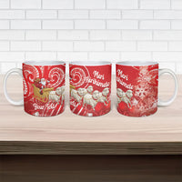 New Zealand Christmas In July Personalised Ceramic Mug Funny Santa Sheep Meri Kirihimete Red LT14 - Polynesian Pride