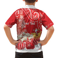 New Zealand Christmas In July Personalised Family Matching Summer Maxi Dress and Hawaiian Shirt Funny Santa Sheep Meri Kirihimete Red LT14 - Polynesian Pride