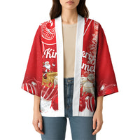 New Zealand Christmas In July Personalised Kimono Funny Santa Sheep Meri Kirihimete Red LT14 - Polynesian Pride