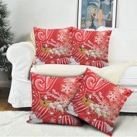 New Zealand Christmas In July Pillow Cover Funny Santa Sheep Meri Kirihimete Red LT14 - Polynesian Pride