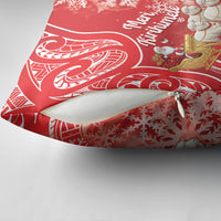 New Zealand Christmas In July Pillow Cover Funny Santa Sheep Meri Kirihimete Red LT14 - Polynesian Pride