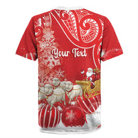 New Zealand Christmas In July Personalised Rugby Jersey Funny Santa Sheep Meri Kirihimete Red LT14 - Polynesian Pride