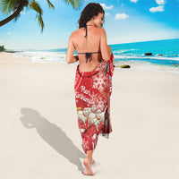 New Zealand Christmas In July Sarong Funny Santa Sheep Meri Kirihimete Red LT14 - Polynesian Pride