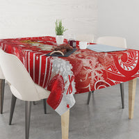 New Zealand Christmas In July Tablecloth Funny Santa Sheep Meri Kirihimete Red LT14 - Polynesian Pride