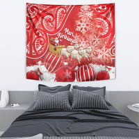New Zealand Christmas In July Tapestry Funny Santa Sheep Meri Kirihimete Red LT14 - Polynesian Pride
