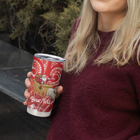 New Zealand Christmas In July Personalised Tumbler Cup Funny Santa Sheep Meri Kirihimete Red LT14 - Polynesian Pride