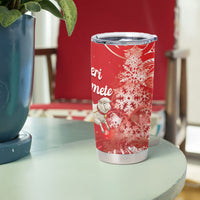 New Zealand Christmas In July Personalised Tumbler Cup Funny Santa Sheep Meri Kirihimete Red LT14 - Polynesian Pride
