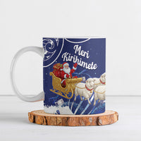 New Zealand Christmas In July Personalised Ceramic Mug Funny Santa Sheep Meri Kirihimete Blue LT14 Blue - Polynesian Pride