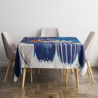 New Zealand Christmas In July Tablecloth Funny Santa Sheep Meri Kirihimete Blue LT14 - Polynesian Pride