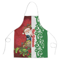 Meri Kirihimete New Zealand Apron Cute Santa NZ Animals and Pohutukawa LT14 Red - Polynesian Pride