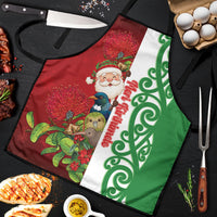 Meri Kirihimete New Zealand Apron Cute Santa NZ Animals and Pohutukawa LT14 Red - Polynesian Pride