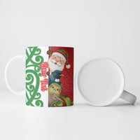 Meri Kirihimete New Zealand Personalised Ceramic Mug Cute Santa NZ Animals and Pohutukawa LT14 - Polynesian Pride