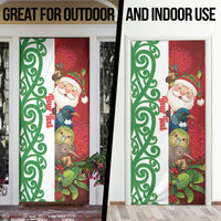 Meri Kirihimete New Zealand Personalised Door Cover Cute Santa NZ Animals and Pohutukawa LT14 - Polynesian Pride