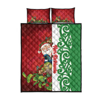 Meri Kirihimete New Zealand Quilt Bed Set Cute Santa NZ Animals and Pohutukawa LT14 - Polynesian Pride
