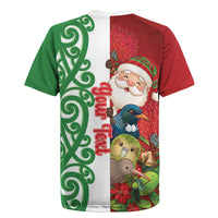 Meri Kirihimete New Zealand Personalised Rugby Jersey Cute Santa NZ Animals and Pohutukawa LT14 - Polynesian Pride