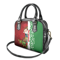 Meri Kirihimete New Zealand Shoulder Handbag Cute Santa NZ Animals and Pohutukawa LT14 - Polynesian Pride