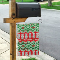 New Zealand Christmas In July Garden Flag Meri Kirihimete Hei Tiki Taniko Motifs Seamless LT14 - Polynesian Pride