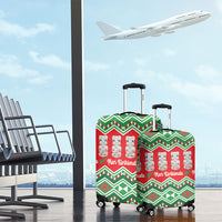 New Zealand Christmas In July Luggage Cover Meri Kirihimete Hei Tiki Taniko Motifs Seamless LT14 - Polynesian Pride
