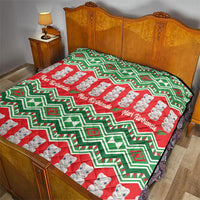 New Zealand Christmas In July Quilt Meri Kirihimete Hei Tiki Taniko Motifs Seamless LT14 - Polynesian Pride