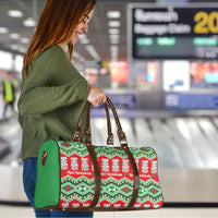 New Zealand Christmas In July Travel Bag Meri Kirihimete Hei Tiki Taniko Motifs Seamless LT14 - Polynesian Pride