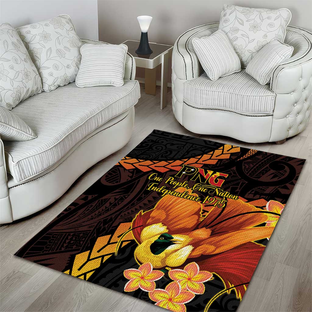 Papua New Guinea Independence Day Area Rug 50th Anniversary Papua Niu Gini Bird Of Paradise LT14 - Polynesian Pride