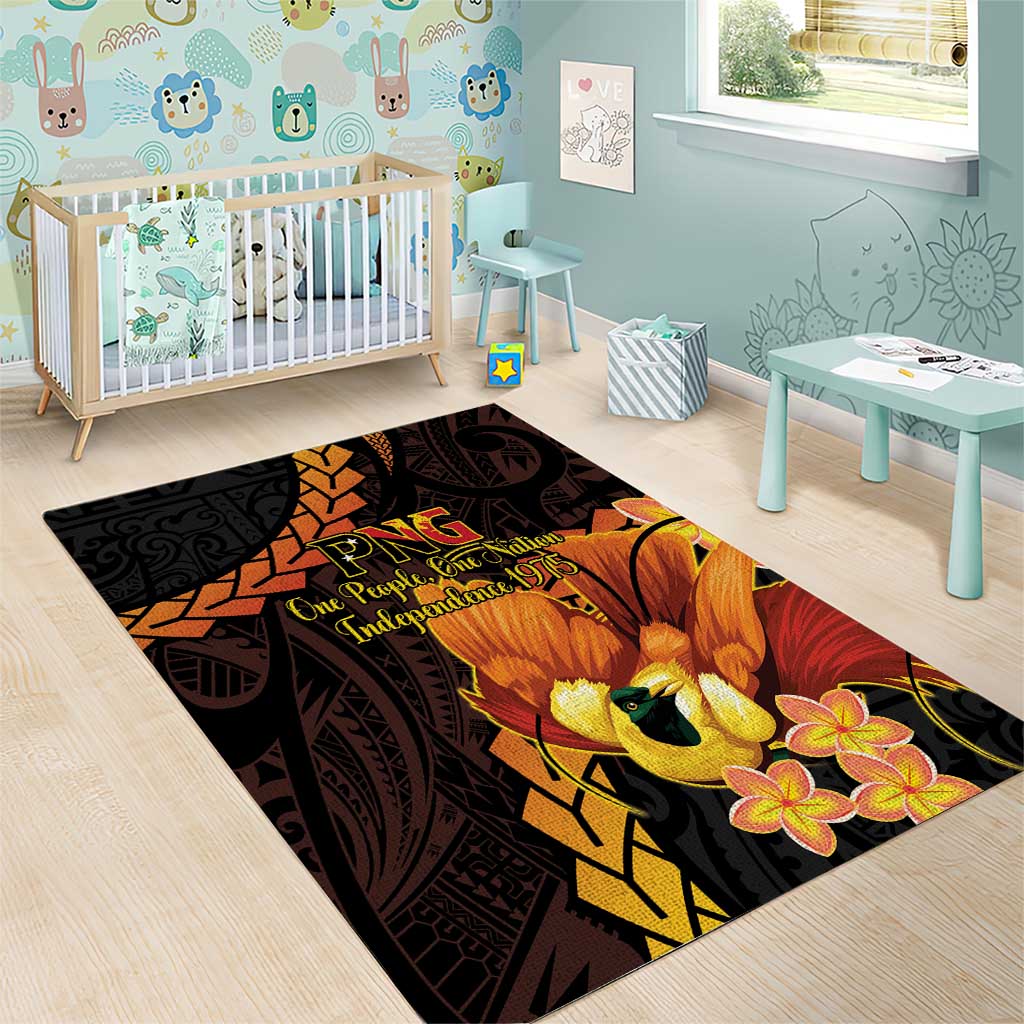 Papua New Guinea Independence Day Area Rug 50th Anniversary Papua Niu Gini Bird Of Paradise LT14 - Polynesian Pride