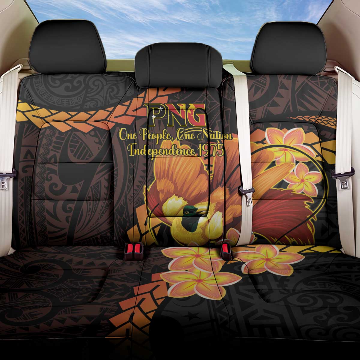 Papua New Guinea Independence Day Back Car Seat Cover 49th Anniversary Papua Niu Gini Bird Of Paradise