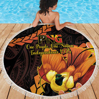 Papua New Guinea Independence Day Beach Blanket 50th Anniversary Papua Niu Gini Bird Of Paradise LT14 - Polynesian Pride
