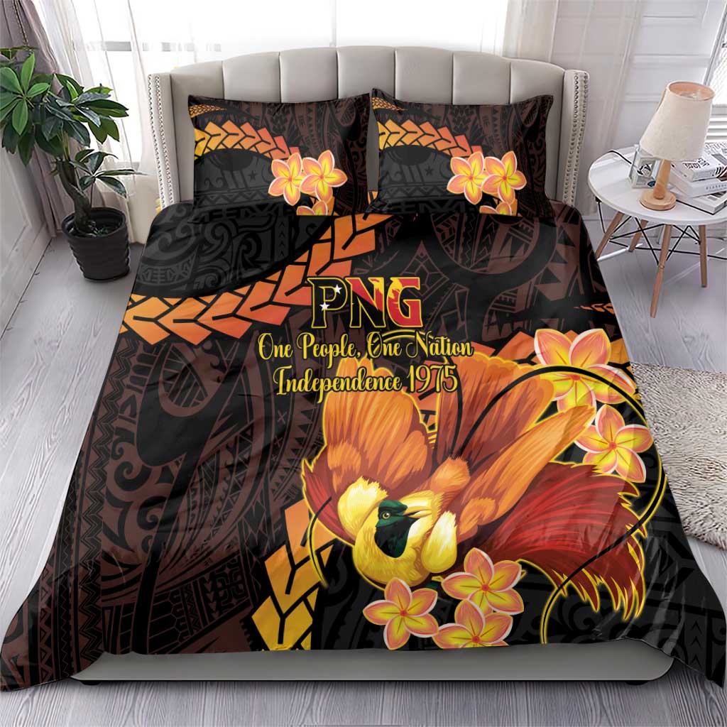 Papua New Guinea Independence Day Bedding Set 50th Anniversary Papua Niu Gini Bird Of Paradise LT14 - Polynesian Pride