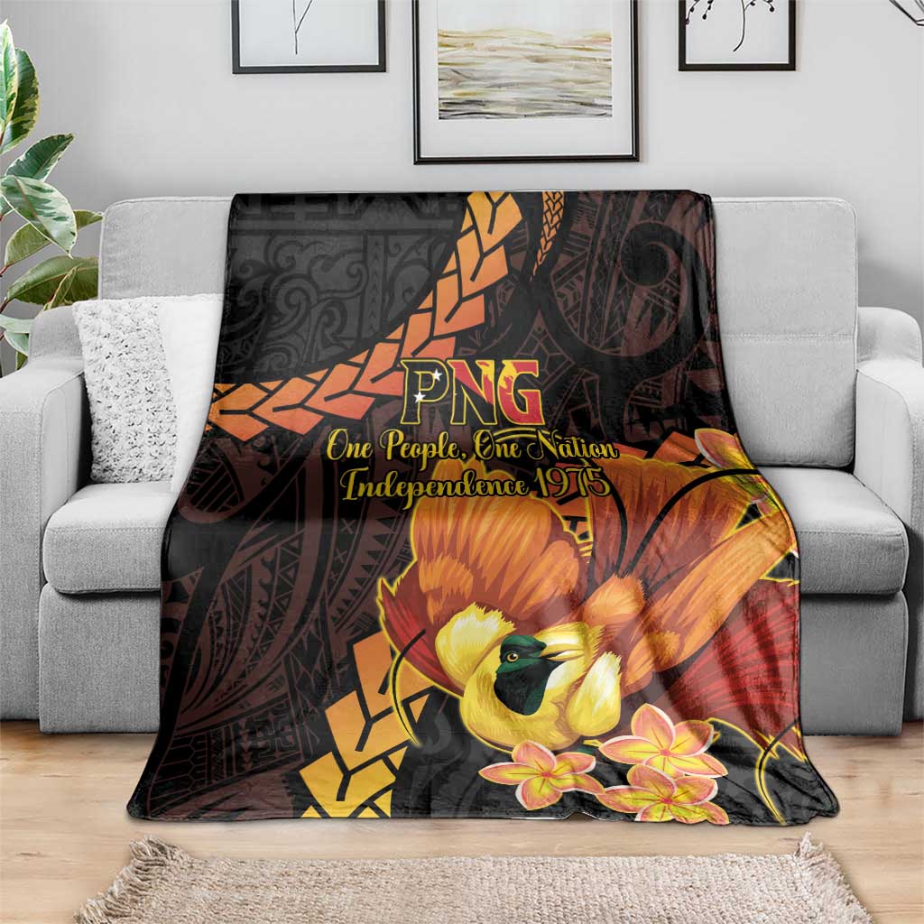 Papua New Guinea Independence Day Blanket 50th Anniversary Papua Niu Gini Bird Of Paradise LT14 - Polynesian Pride