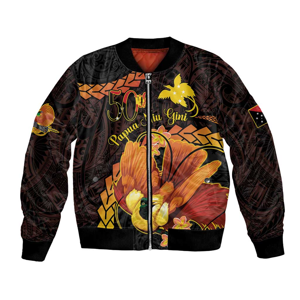 Papua New Guinea Independence Day Bomber Jacket 50th Anniversary Papua Niu Gini Bird Of Paradise LT14