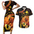 Papua New Guinea Independence Day Couples Matching Short Sleeve Bodycon Dress and Hawaiian Shirt 49th Anniversary Papua Niu Gini Bird Of Paradise