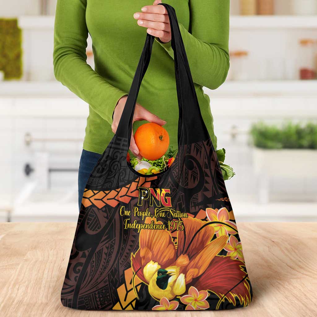 Papua New Guinea Independence Day Grocery Bag 50th Anniversary Papua Niu Gini Bird Of Paradise LT14 - Polynesian Pride