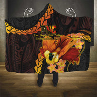 Papua New Guinea Independence Day Hooded Blanket 50th Anniversary Papua Niu Gini Bird Of Paradise LT14 - Polynesian Pride