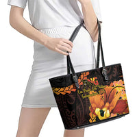 Papua New Guinea Independence Day Leather Tote Bag 50th Anniversary Papua Niu Gini Bird Of Paradise LT14 - Polynesian Pride