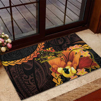 Papua New Guinea Independence Day Rubber Doormat 50th Anniversary Papua Niu Gini Bird Of Paradise LT14 - Polynesian Pride